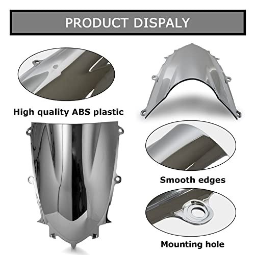 Motorcycle Windshield, Front Windshield Windscreen for YZF R6 600 2017 Chrome