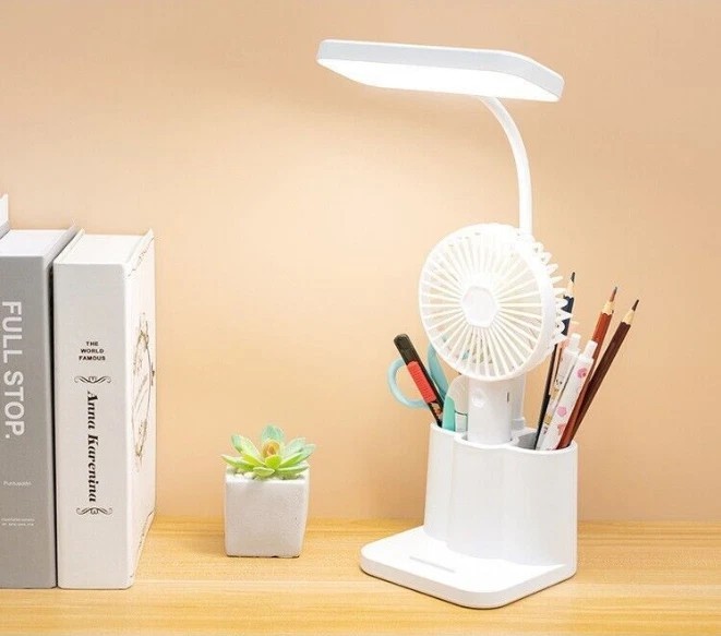 Dimmable LED Desk Light Touch Sensor Table Bedside Reading Lamp USB Rechargeable