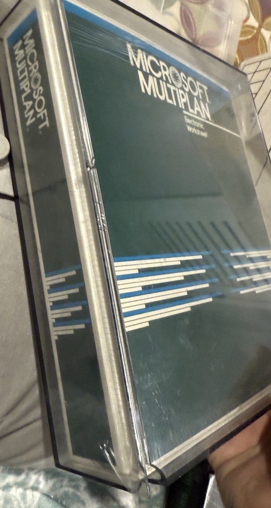 Vintage Microsoft Multiplan electronic worksheet set For MS-DOS