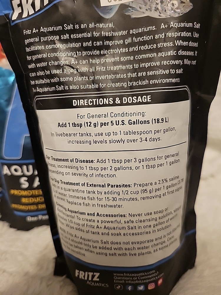Fritz Aquarium Salt 4 Pack 16oz Each. Free Ship!
