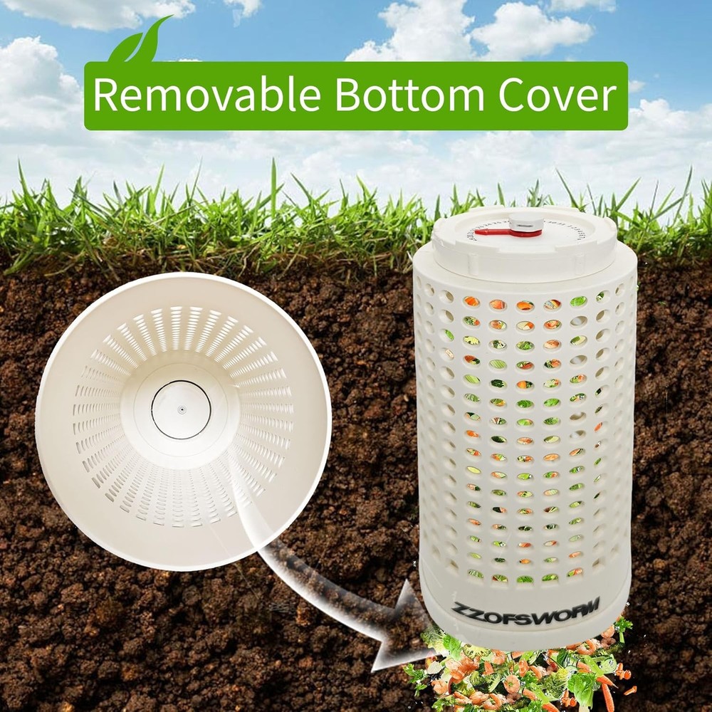 Inground Worm Farm Compost Bin Outdoor with Time Pointer for Composting System D