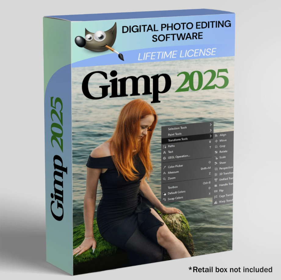 2025 PRO Photo Graphic Design Digital Image Editing Software | GIMP w/ Guide USB
