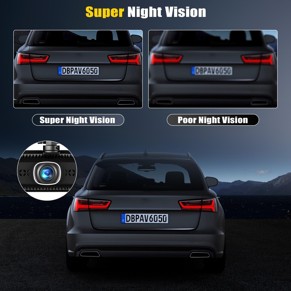 5 Channel Dash Cam Front and Rear Inside Left Right, 3'' 1080P