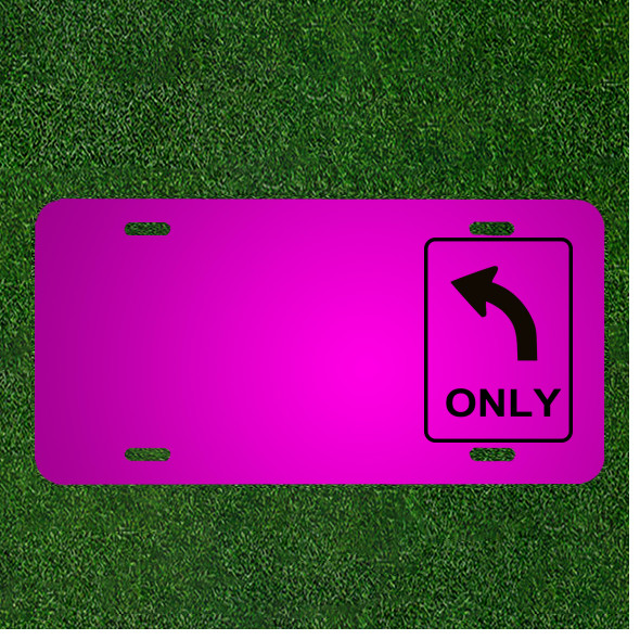 Custom Personalized Car License Plate With Add Names To Left Only Direction