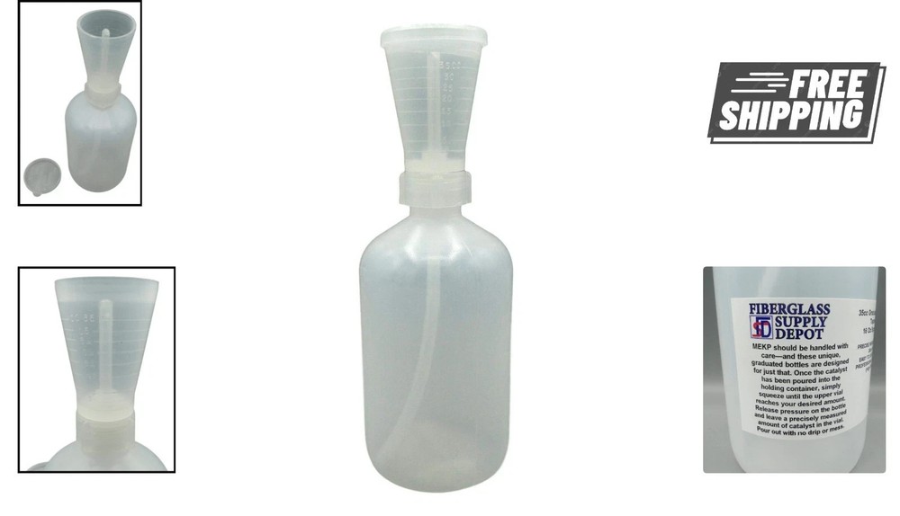 Mek Peroxide Adjustable Volume Dispensing Bottle, 16oz (500ml)
