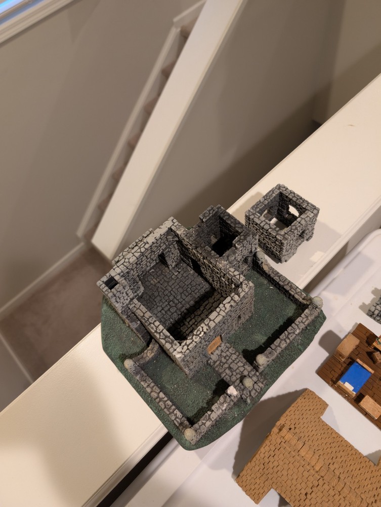 Custom Built Stone Keep - Miniature Wargaming, Terrain, Scenery, DND, Display