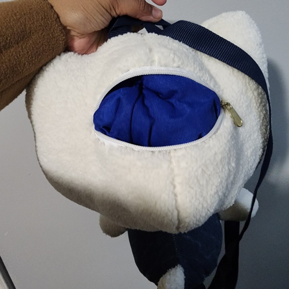 Hello Kitty Sherpa Figural Plush Backpack 14" White