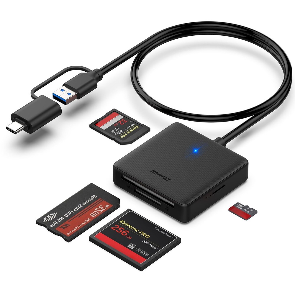 Memory Card Reader, BENFEI 4in1 USB 3.0 and 4-IN-1 C/A