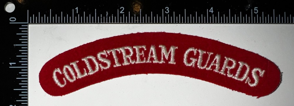 WWII British Army Coldstream Guards Regiment Shoulder Title Badge Flash Patch