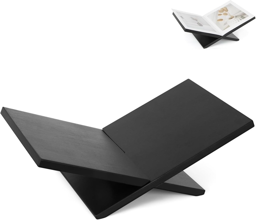 Open Display Stand, Solid Wood Book Holder Large Book Display Holder, Open