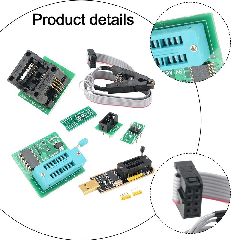 USB Programmer CH341A Programmer 24/25 Series Chip Support 3.3V-5V Voltage Range