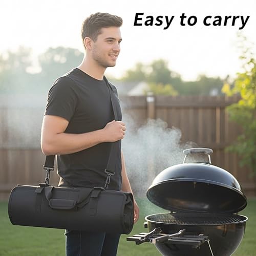 Grill Tool Accessory Storage Bag Roll Up, BBQ Tools Carry Orangizer Case for