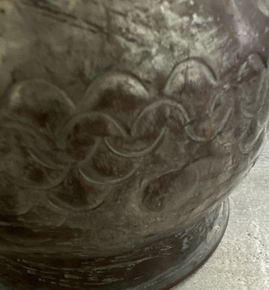 Antique Old Copper Decorative Bucket Planter