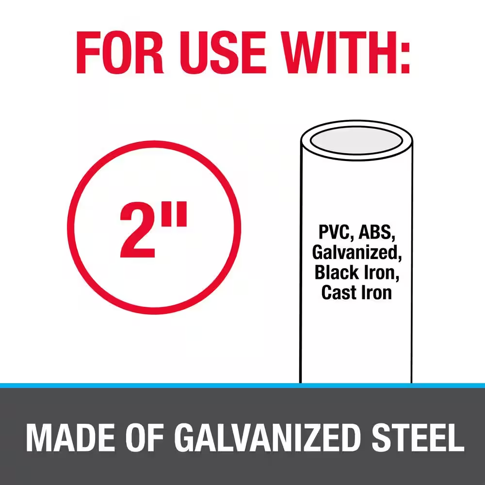 2 In. Galvanized 2-Hole Pipe Hanger Strap