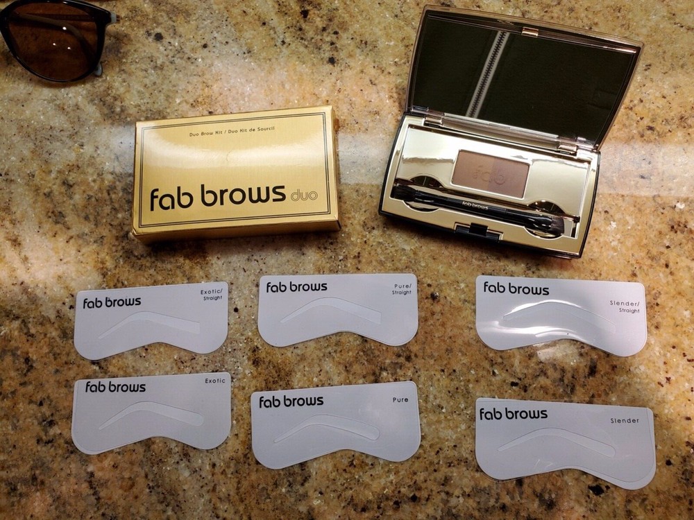 Fab Brows Duo Semi-Permanent Eyebrow Stencil Kit Light Brown/Medium Brown