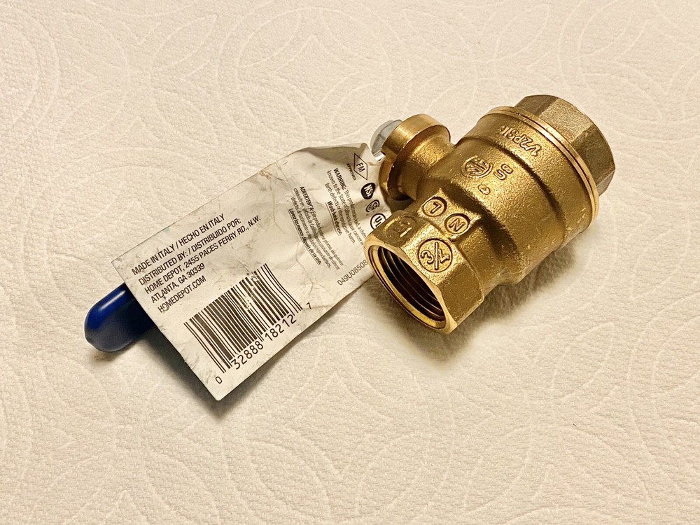 EVERBILT 3/4" BRASS BALL VALVE
