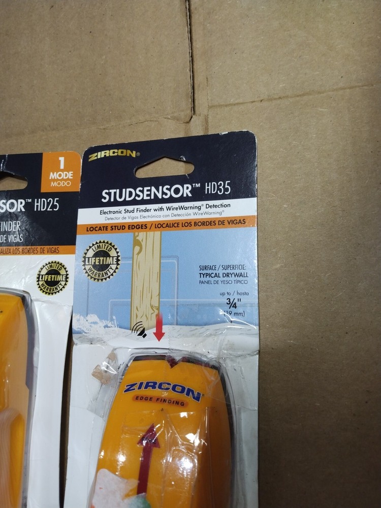 Zircon StudSensor HD35 Stud Finder Stud Edge Location & WireWarning ,plus 2,hd25