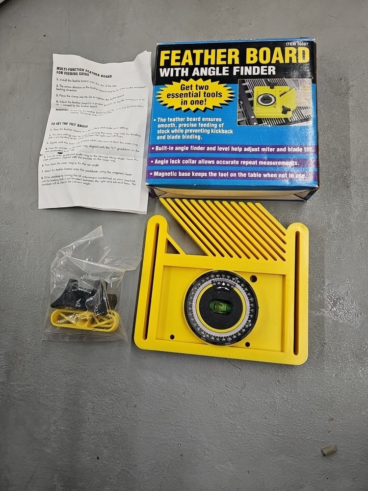 Multi-Function Feather Board-Magnetic base-Level built in-Angle Finder NEW