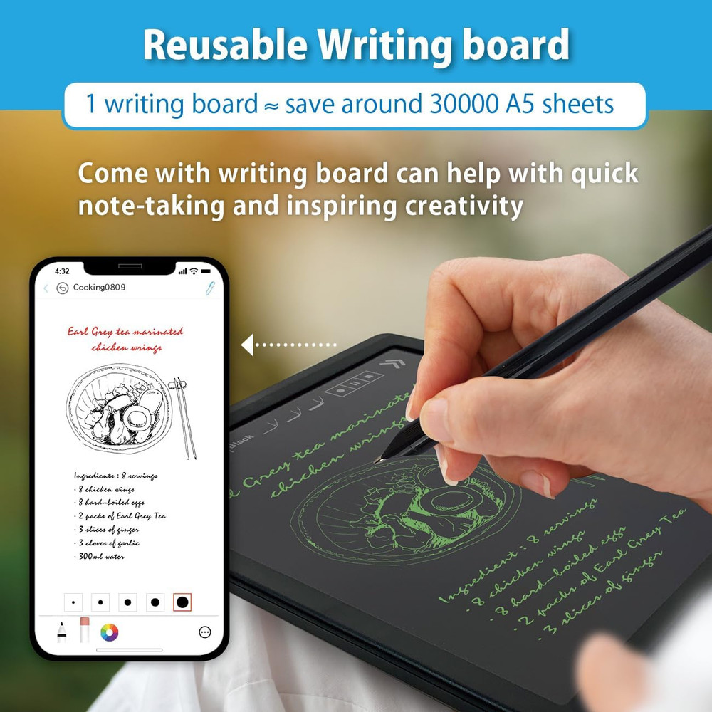 Smart Sync Pen for Note Taking with Notebook and Writing Board,Real-Time Sync fo