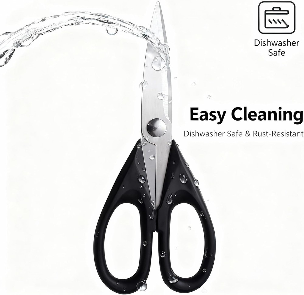 Multipurpose Kitchen Shears, 8.7" Professional Heavy-Duty Scissors, Dishwasher S