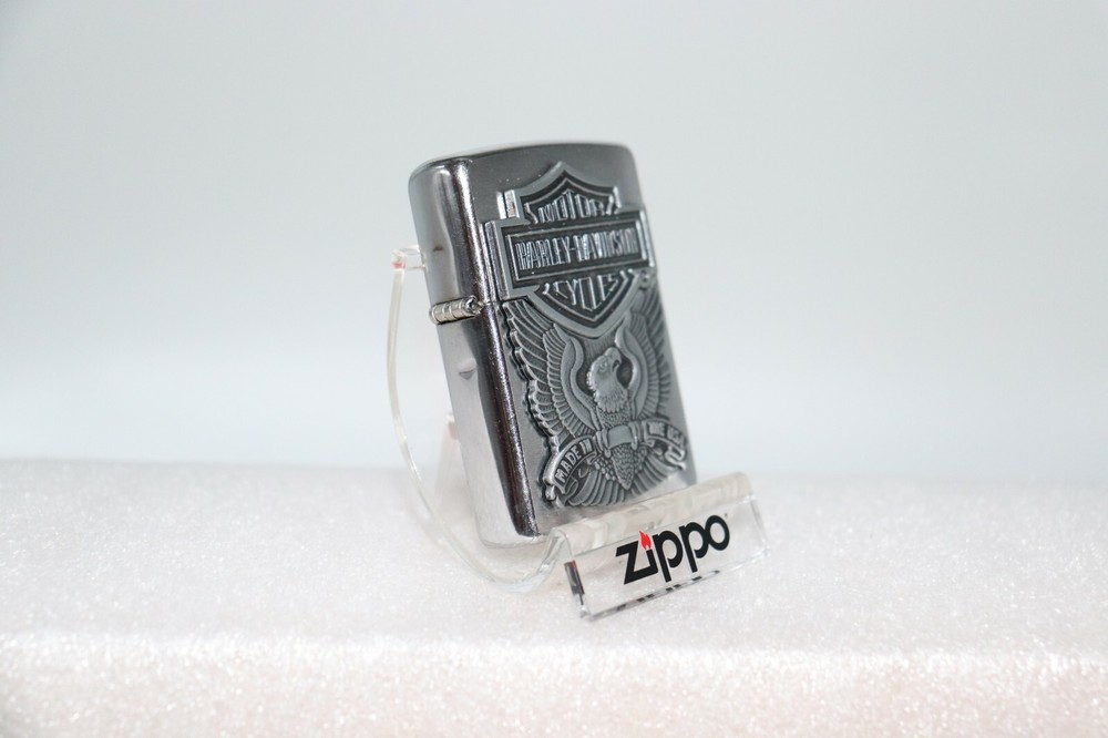 2012 Zippo Harley Davidson Split Emblem Lighter Factory Refurbished with Box