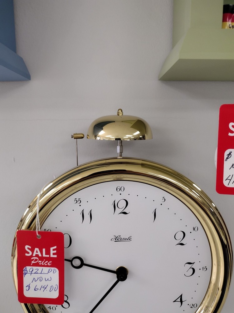 Brass Wall Clock Hermes Striking Half An Hour An Hour
