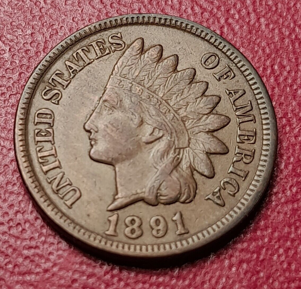 1891 Indian Cent RPD Snow-3 AU