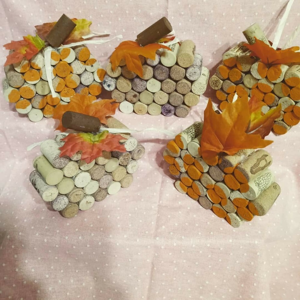 Wine Cork Pumpkin Decor