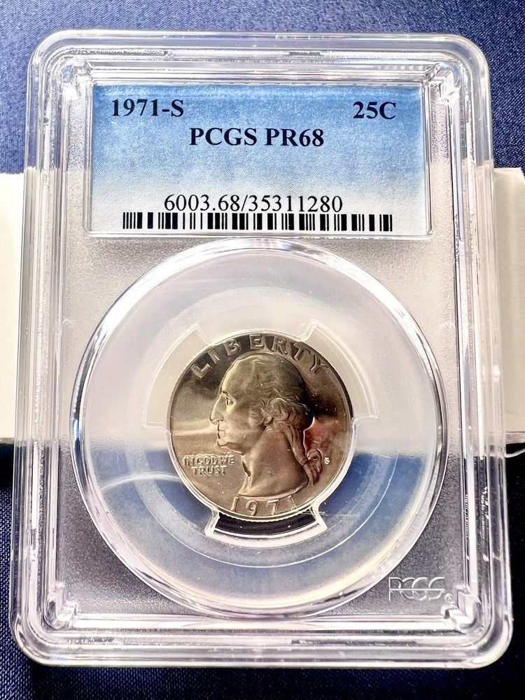 1971-S Proof US Washington Quarter PCGS Graded PR68