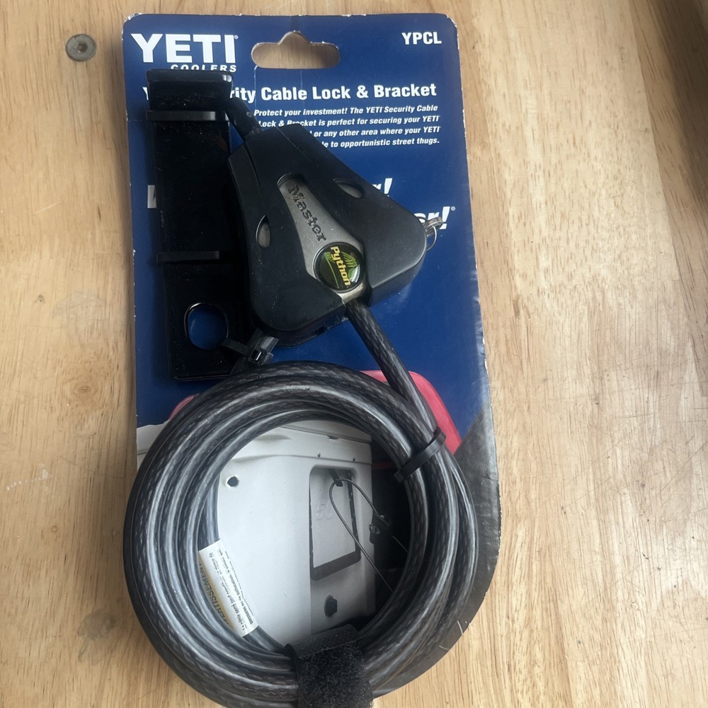 Yeti Security Cable Lock & Bracket Keys - Tie Down The Cooler ***. FREE SHIPPING