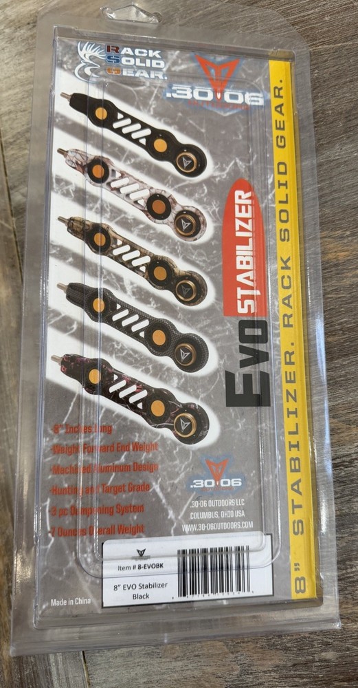 EVO 8” Bow Stabilizer Rack Solid Gear 30-06 Outdoors NEW