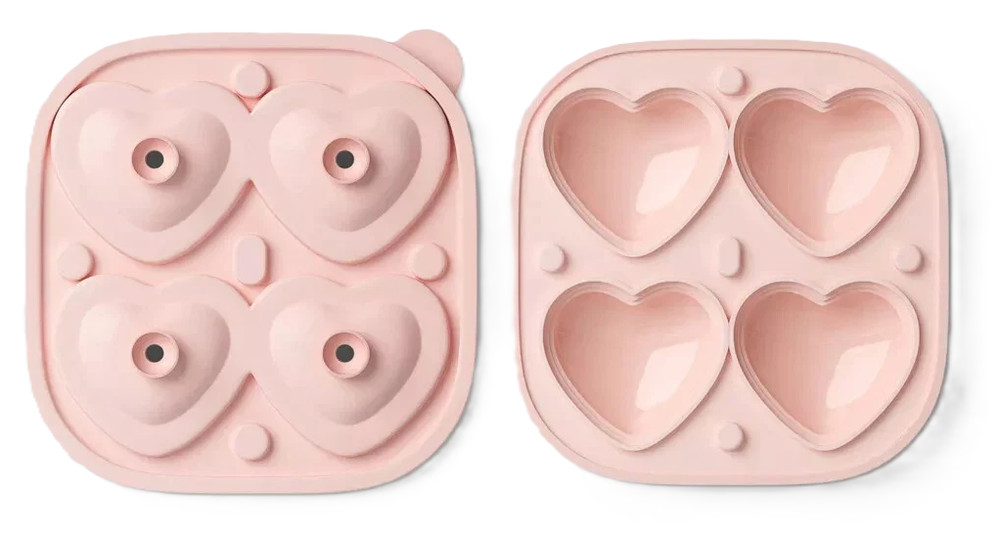 Silicone Pink - Heart Shaped - Ice Cube Mold - Threshold **New**