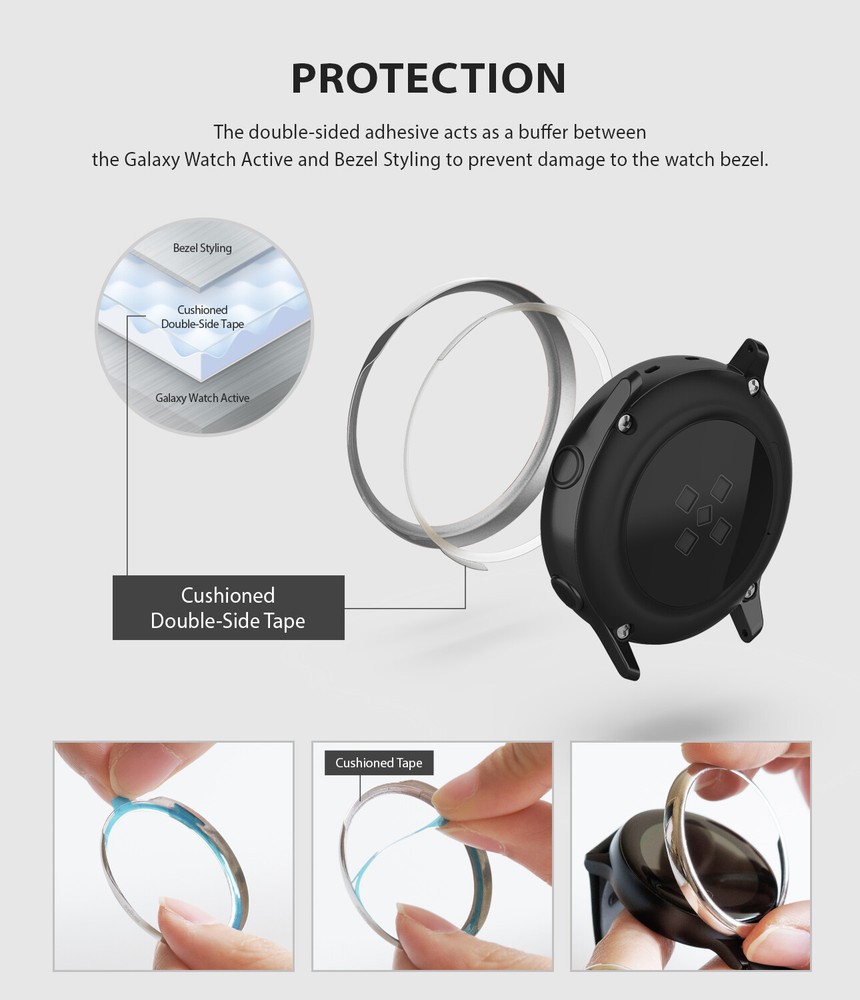 For Galaxy Watch Active / Active 2 40/44mm Ringke Bezel Styling Frame Case Cover