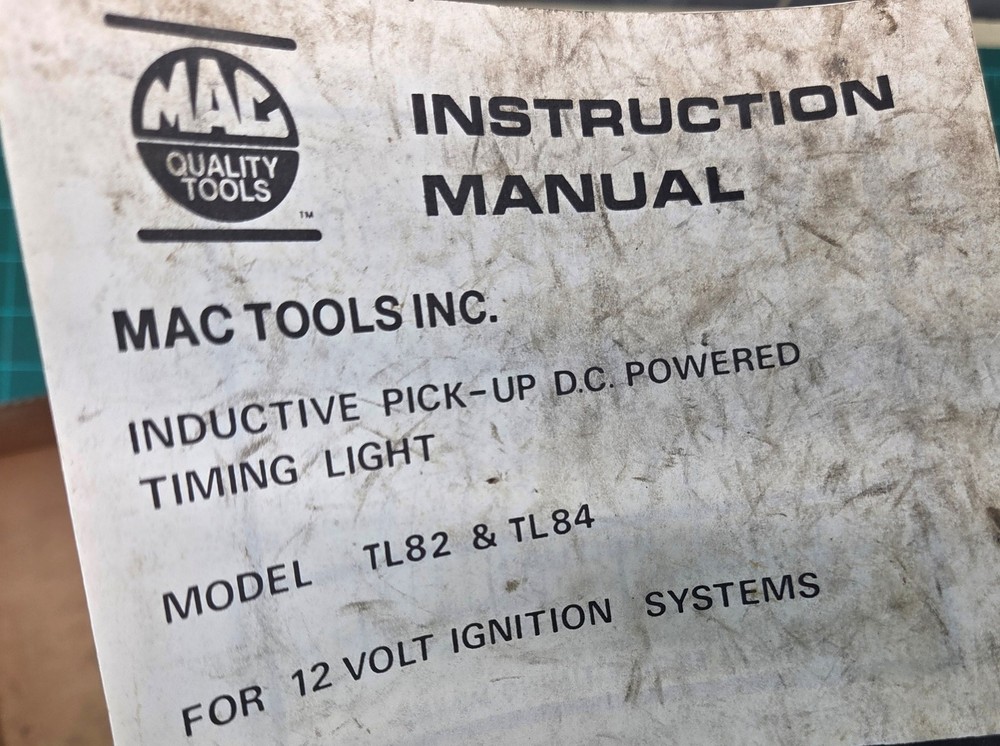 Mac Tools TL82 Inductive Pick-up Timing Light