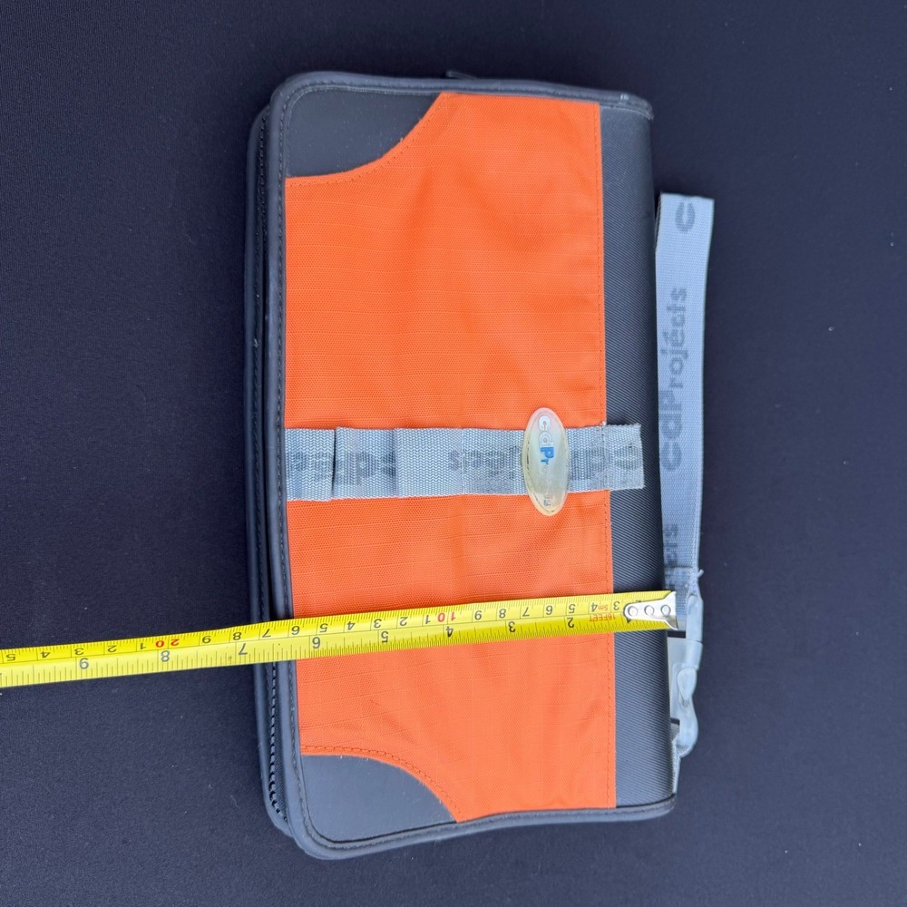 cdProjects CD DVD Storage Case 24 Binder Orange Grey Zip Media Organizer Wallet