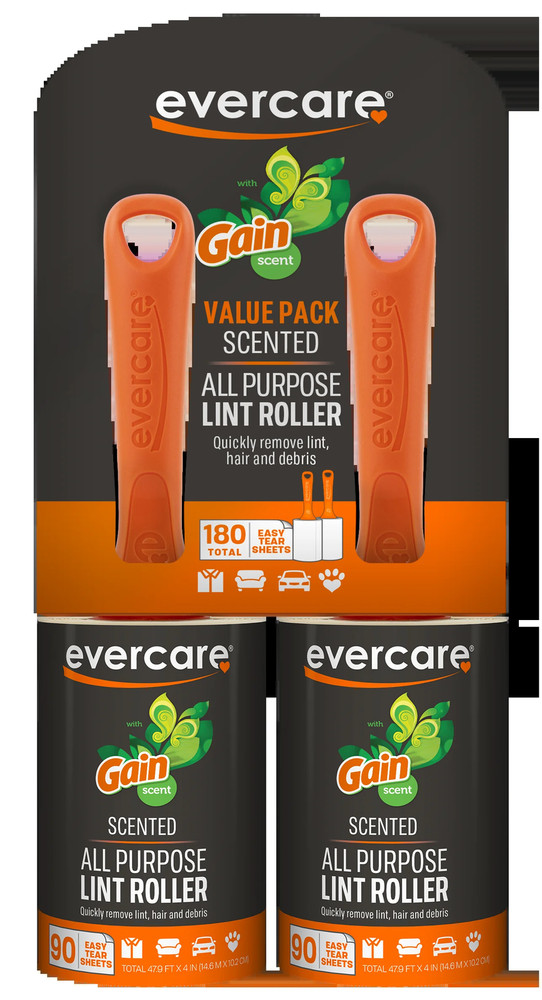 Gain Scented All-Purpose 90-Layer Lint Roller, 2-Pack