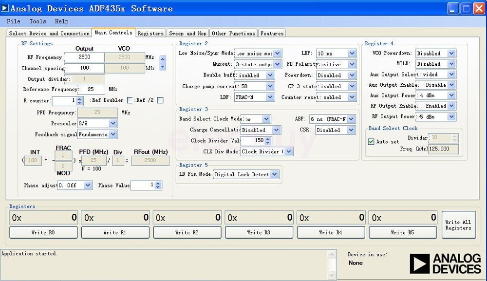 35M-4.4GHz PLL RF Signal Source Frequency Synthesizer ADF4351 Development Board