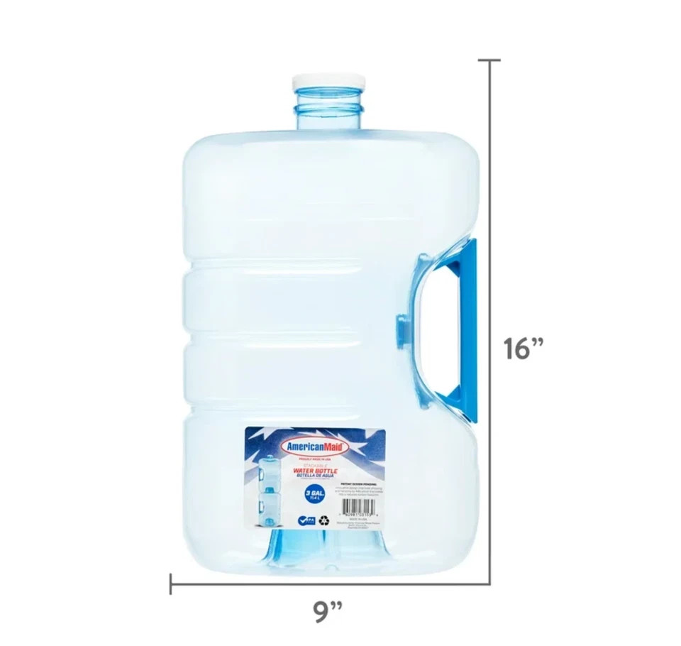 (2 pack) America - Stackable & Refillable Water Gallon (3gal per Gal)