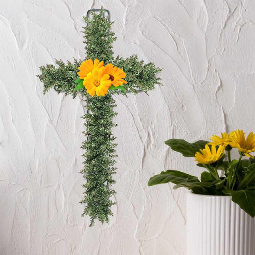 5 Pcs Wreath Macrame Ring Easter Door Cross Shaped Frame Wire Rings