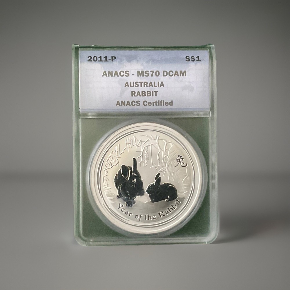 2011 Silver Australia Rabbit MS70 DCAM - T11
