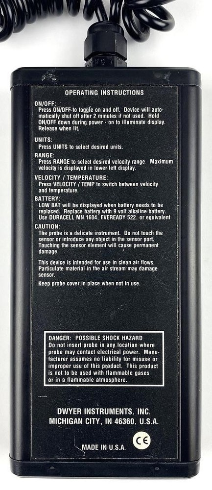 Dwyer Series 471 Thermo-Anemometer