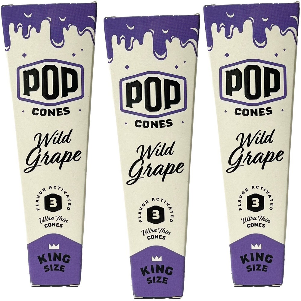 Pop Cones Ultra Thin King Size - Wild Grape - 3 Packs