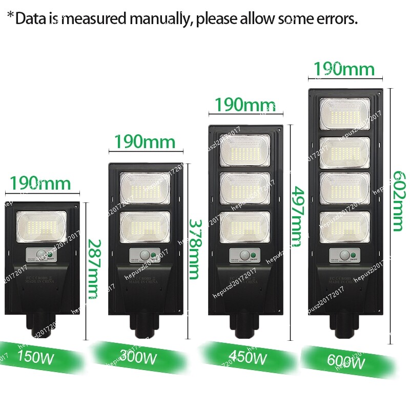 Solar Power LED Lights Motion Sensor Outdoor Security Lamp Wall w/ Pole Remote