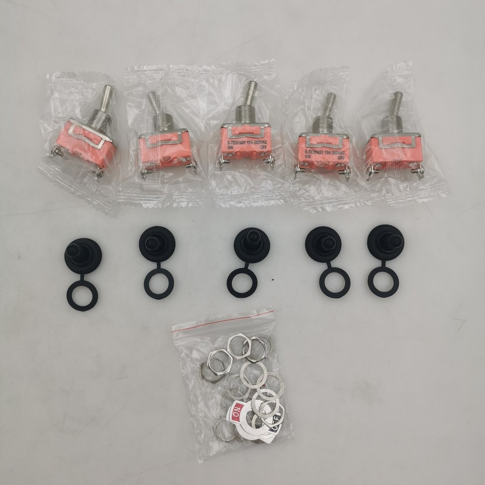 5X SPST Toggle Switch ON/OFF Single Pole Solid Metal for Marine & Automotive 12V