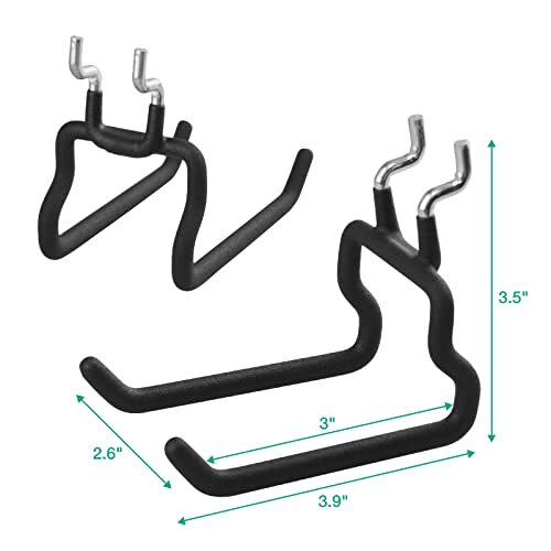 Pegboard Hooks, Peg Board Tool Utility Hooks & Hangers Fit 1/4" 8-Pack