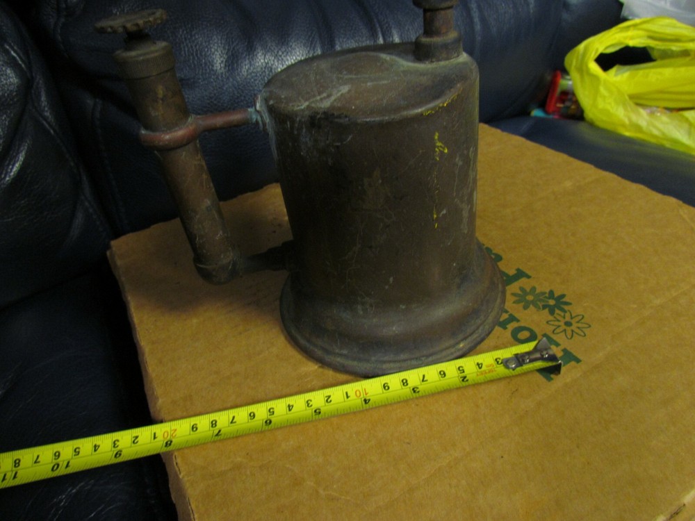 Vintage Antique Turner Brass Soder Torch Gas Blow Torch (8)