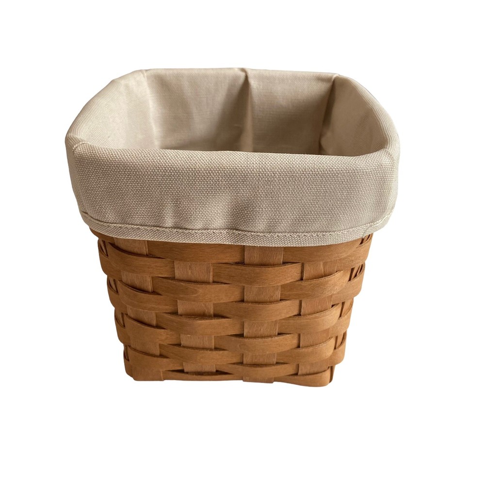 Small Longaberger Basket with Fabric Liner SIGNED 2010