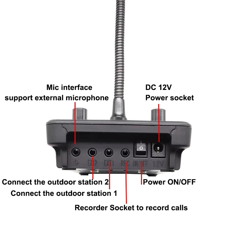 5W Dual Way Window Counter Intercom Counter Interphone System