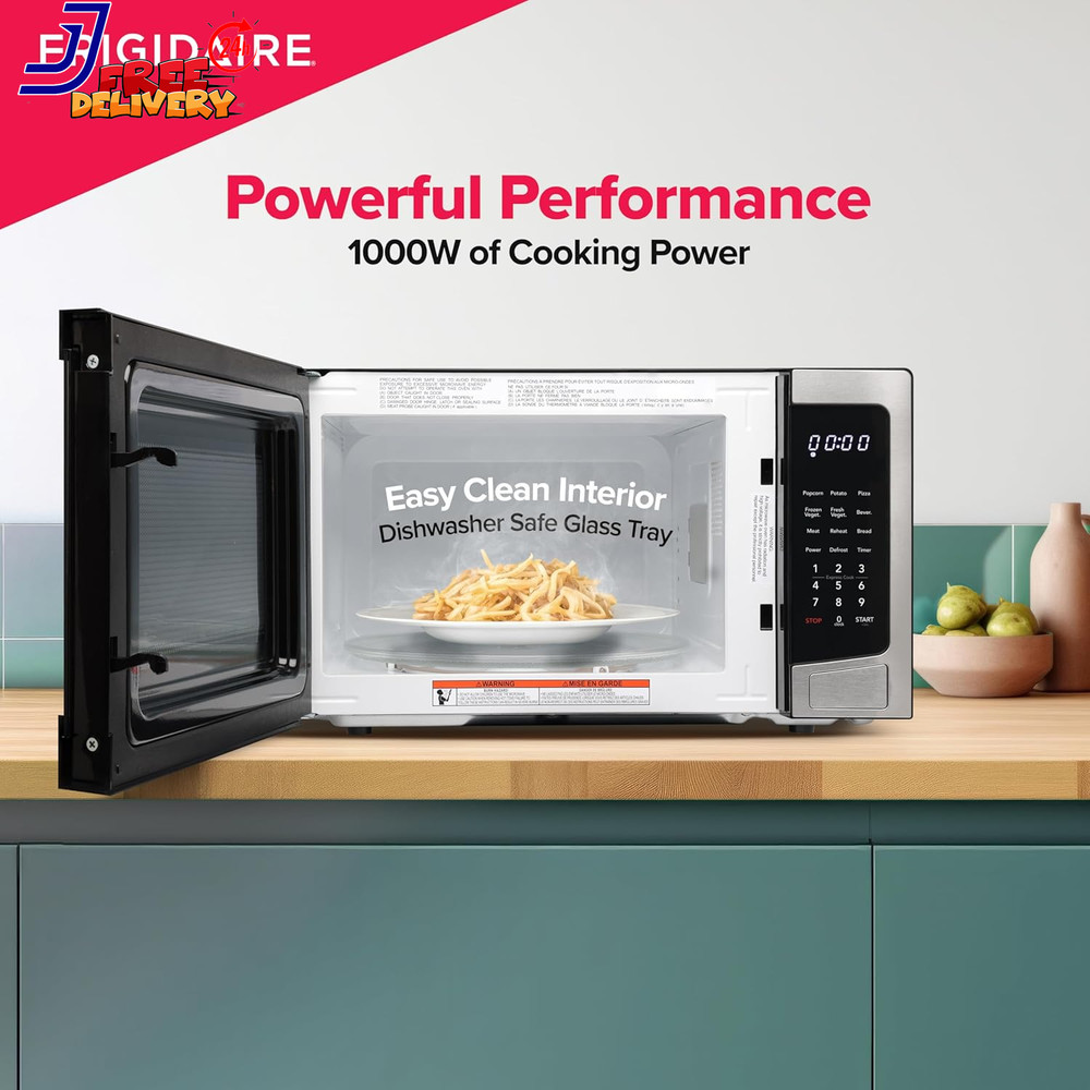 Stainless Steel Microwave Oven Multi Function Programmable 1.1 Cu Ft 1000-Watt