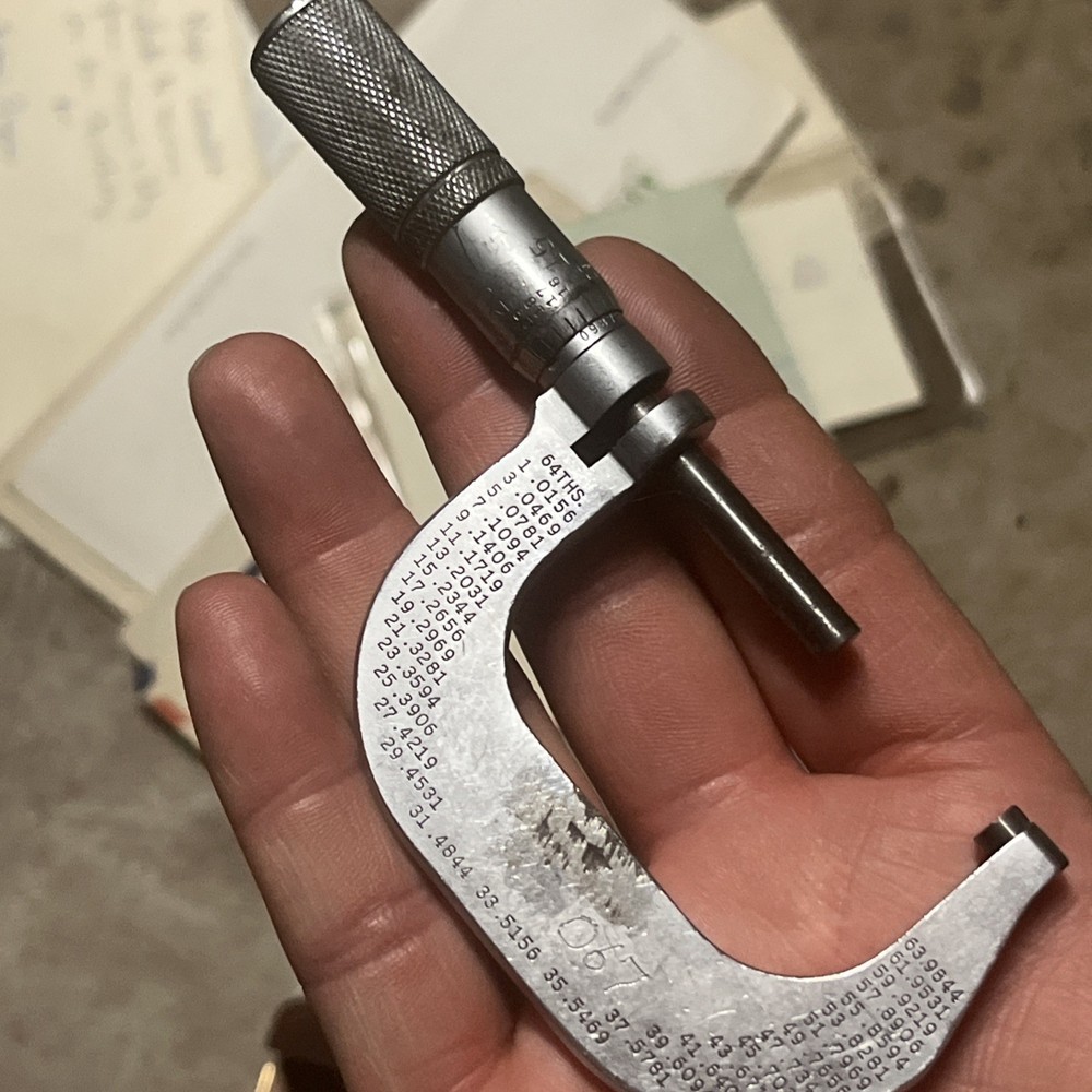 Starrett 2FL Outside Micrometer 1-2" range .001"